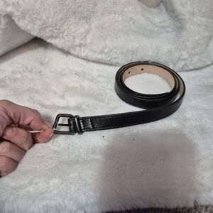 Akris Women's Black Leather Belt Size S...in great condition...no holes, spots o